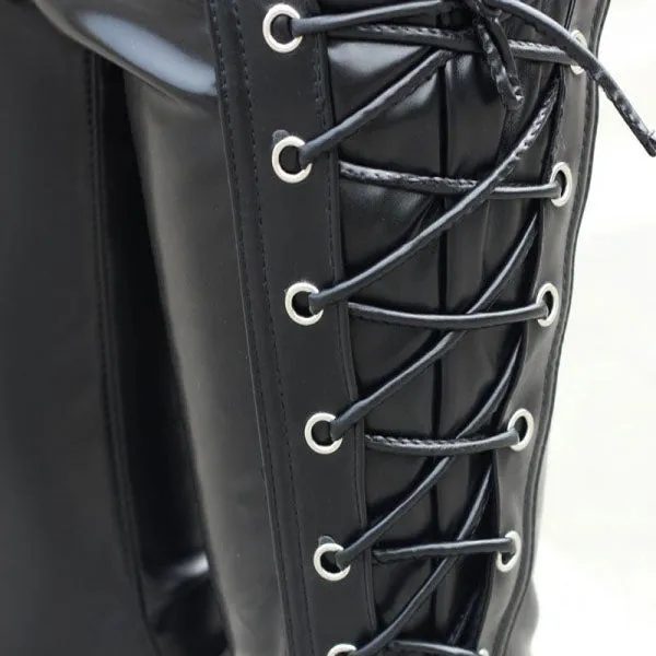 Lace-up Ambition Male Leather Pants