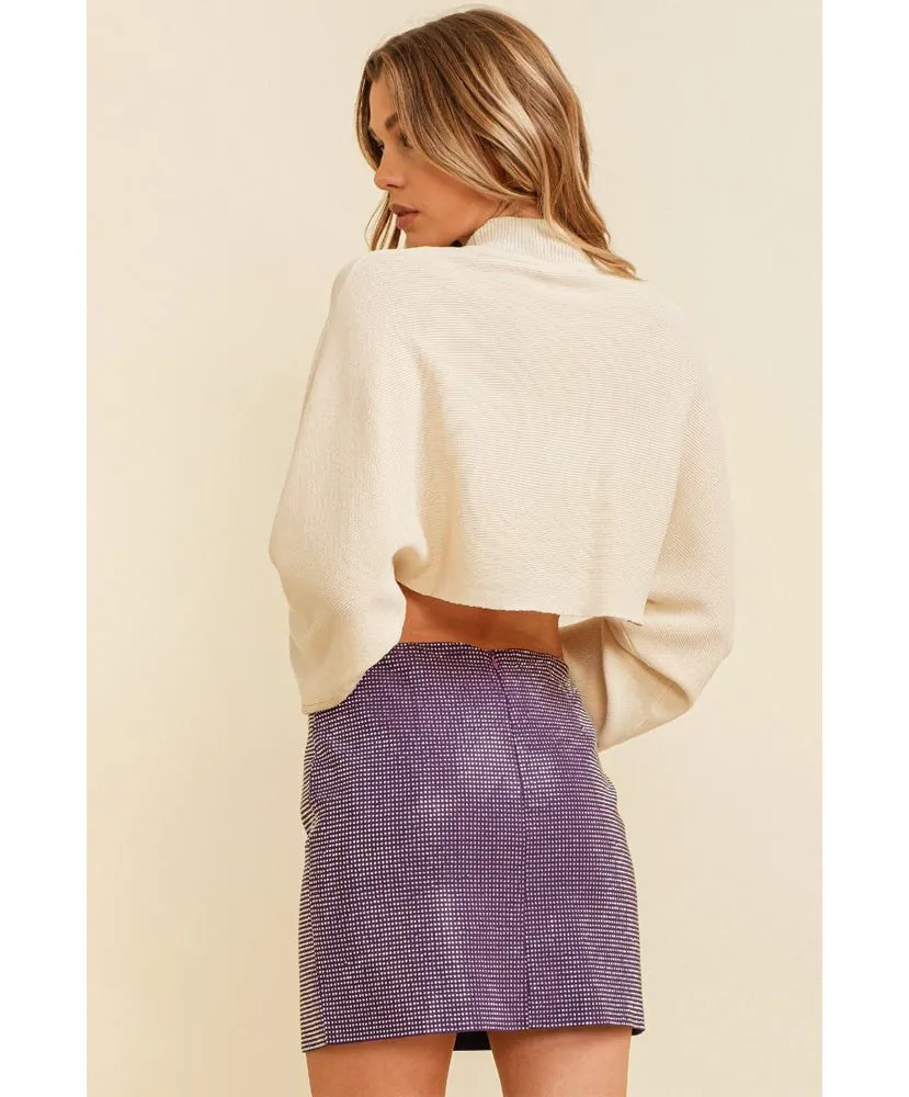 Maddie Mock Neck Cropped Sweater
