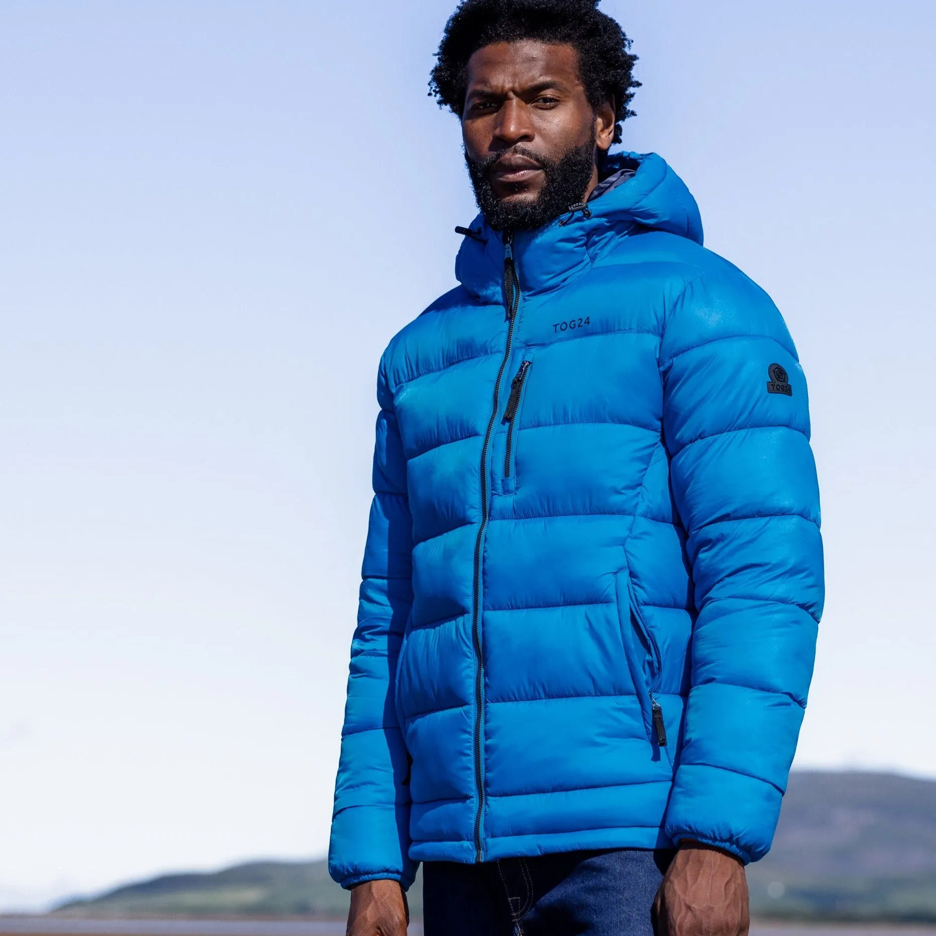 Maloney Mens Padded Jacket - Peacock Blue