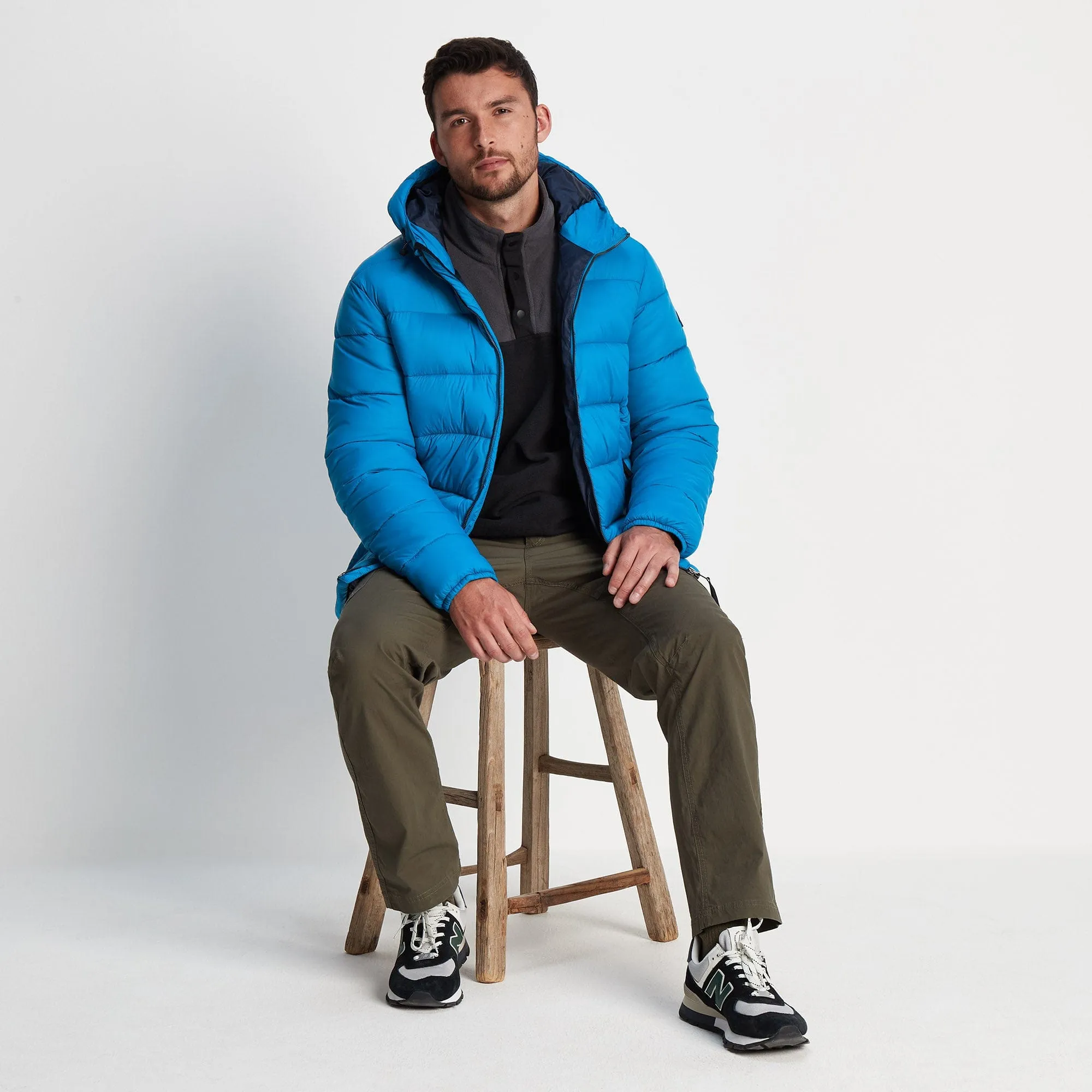 Maloney Mens Padded Jacket - Peacock Blue