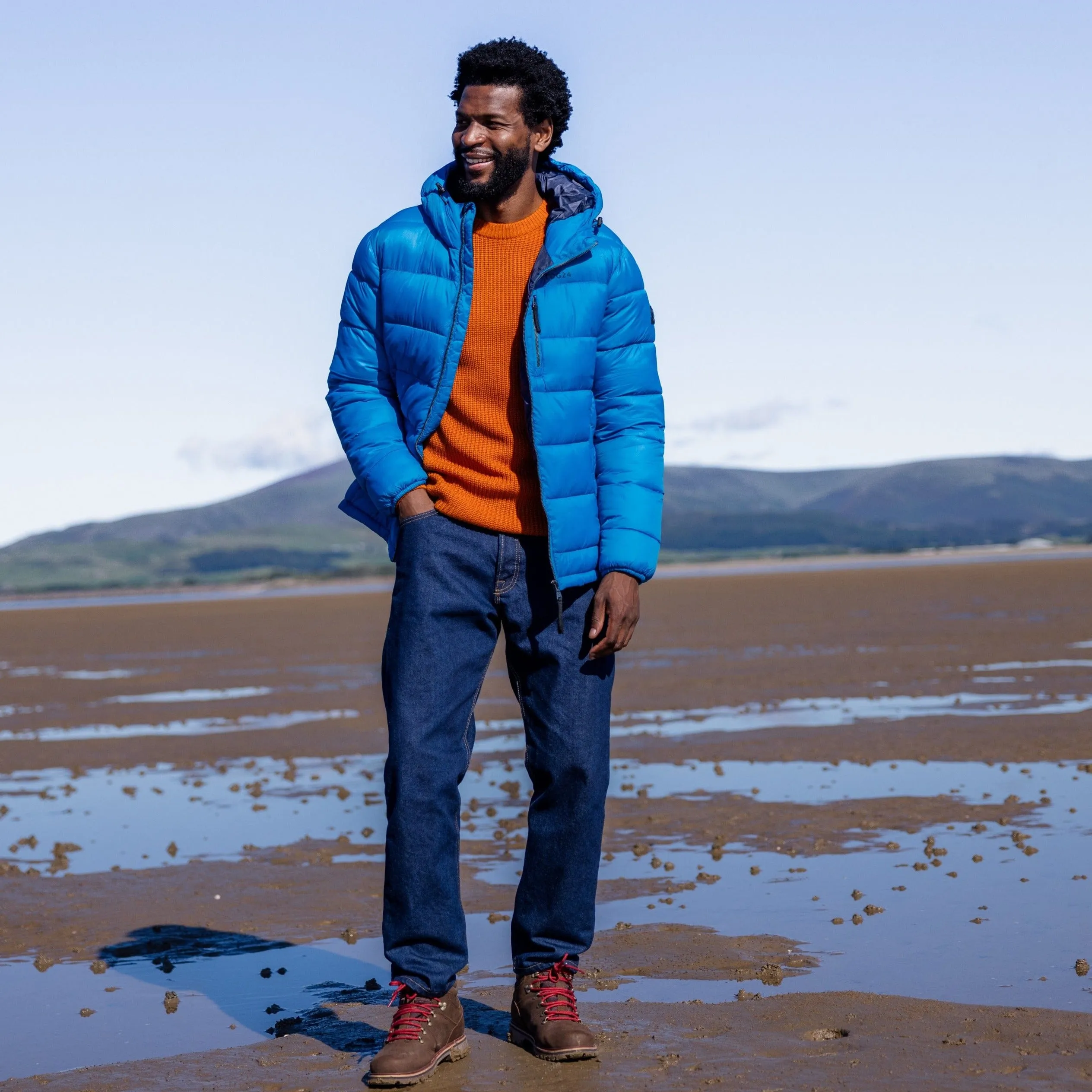 Maloney Mens Padded Jacket - Peacock Blue