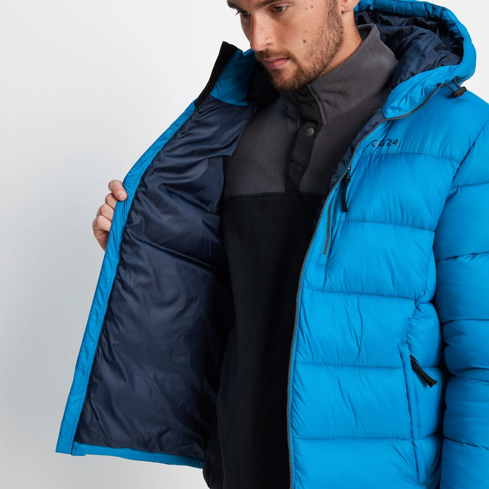 Maloney Mens Padded Jacket - Peacock Blue