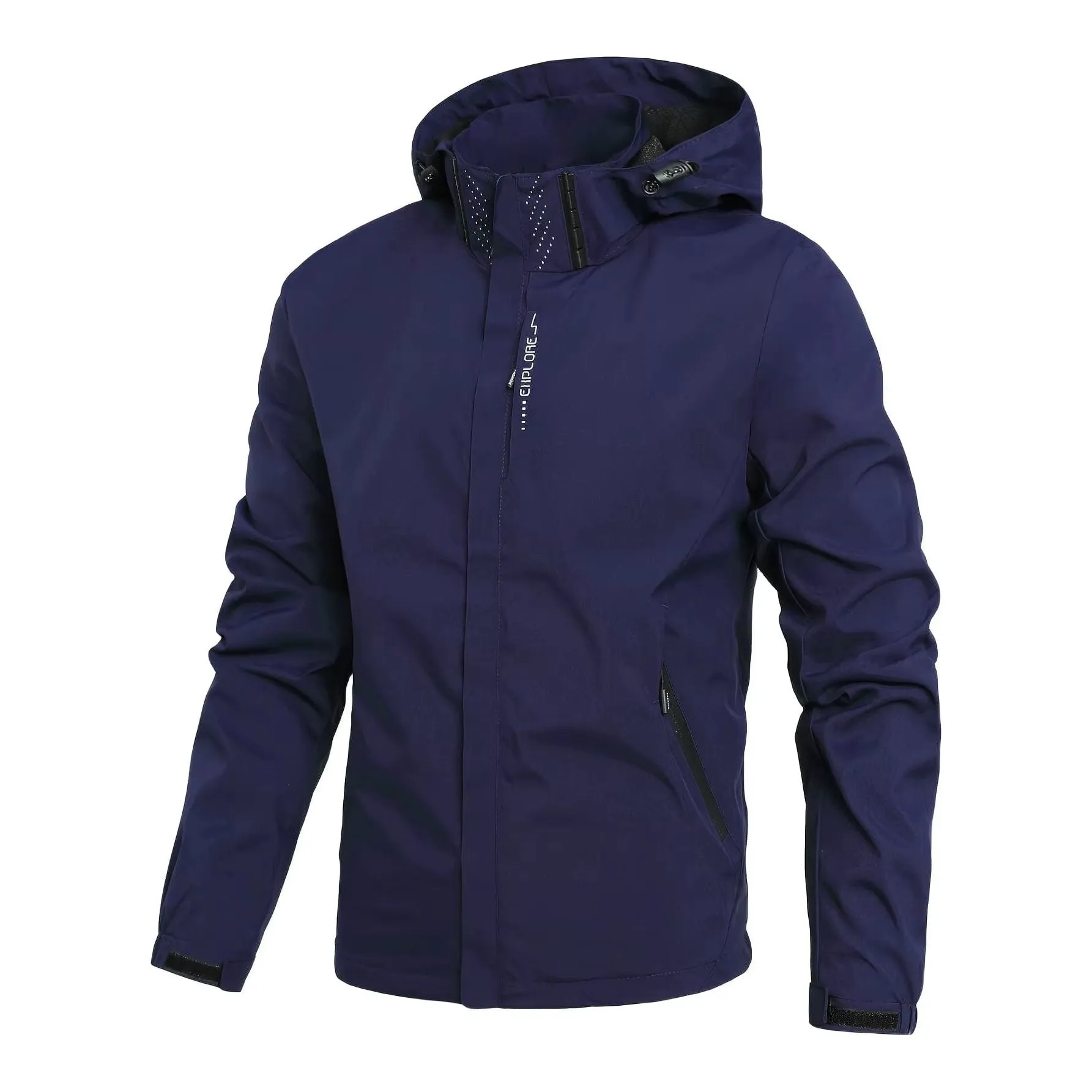 Men'S Lightweight Waterproof Rain Jacket, Hooded Shell Outdoor Raincoat Hiking Windbreaker Jacket Coat