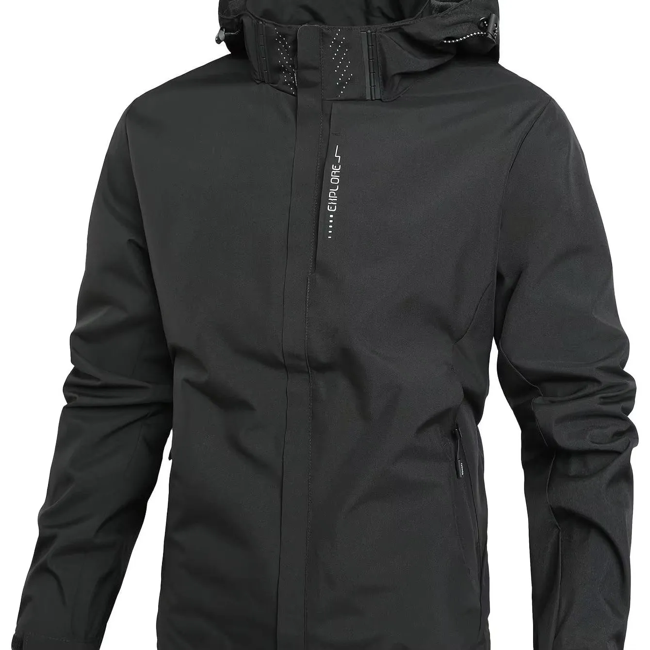Men'S Lightweight Waterproof Rain Jacket, Hooded Shell Outdoor Raincoat Hiking Windbreaker Jacket Coat