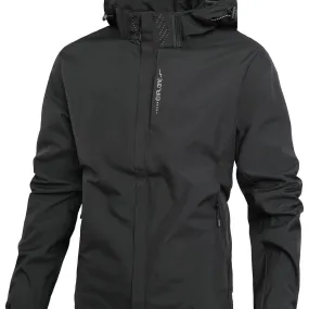 Men'S Lightweight Waterproof Rain Jacket, Hooded Shell Outdoor Raincoat Hiking Windbreaker Jacket Coat