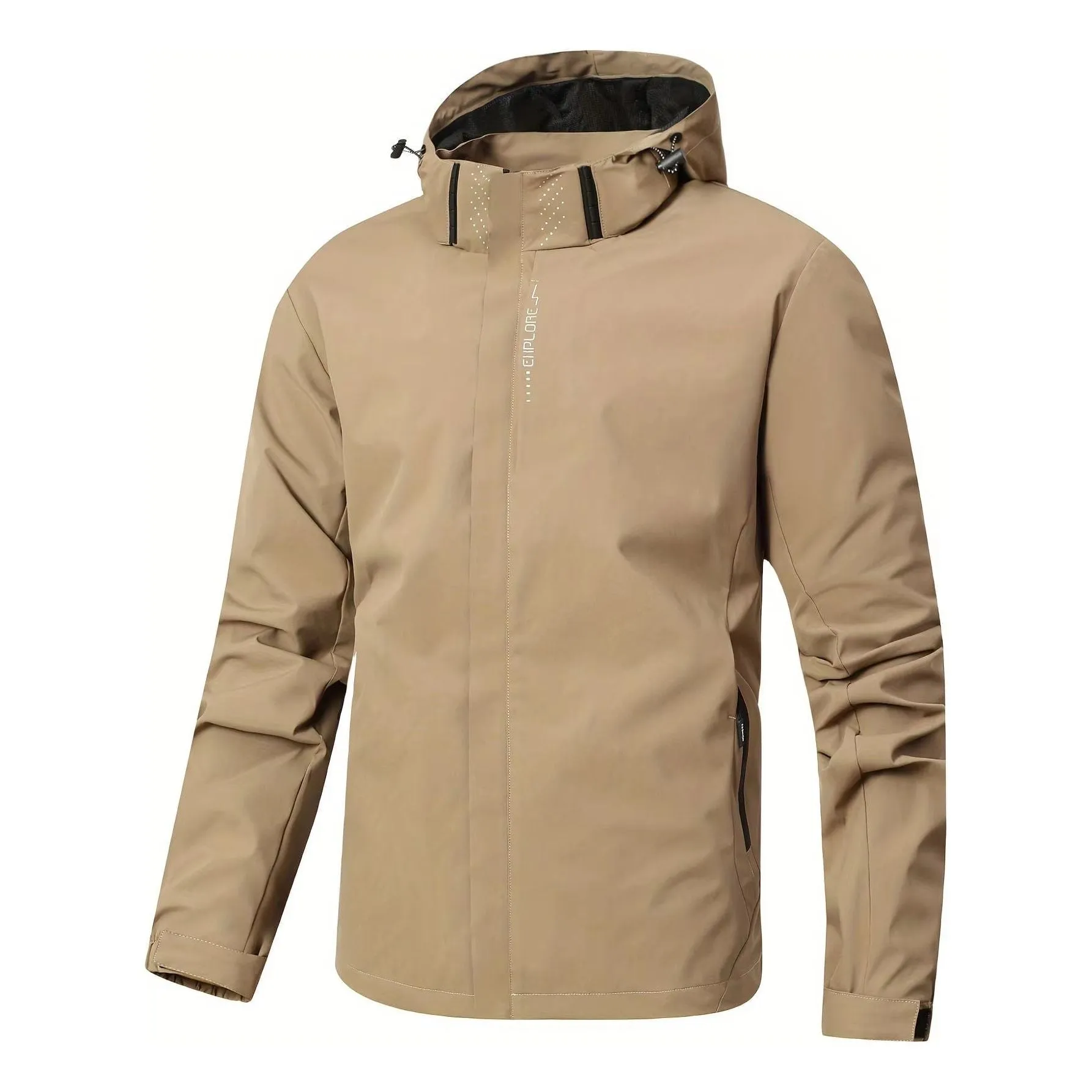 Men'S Lightweight Waterproof Rain Jacket, Hooded Shell Outdoor Raincoat Hiking Windbreaker Jacket Coat