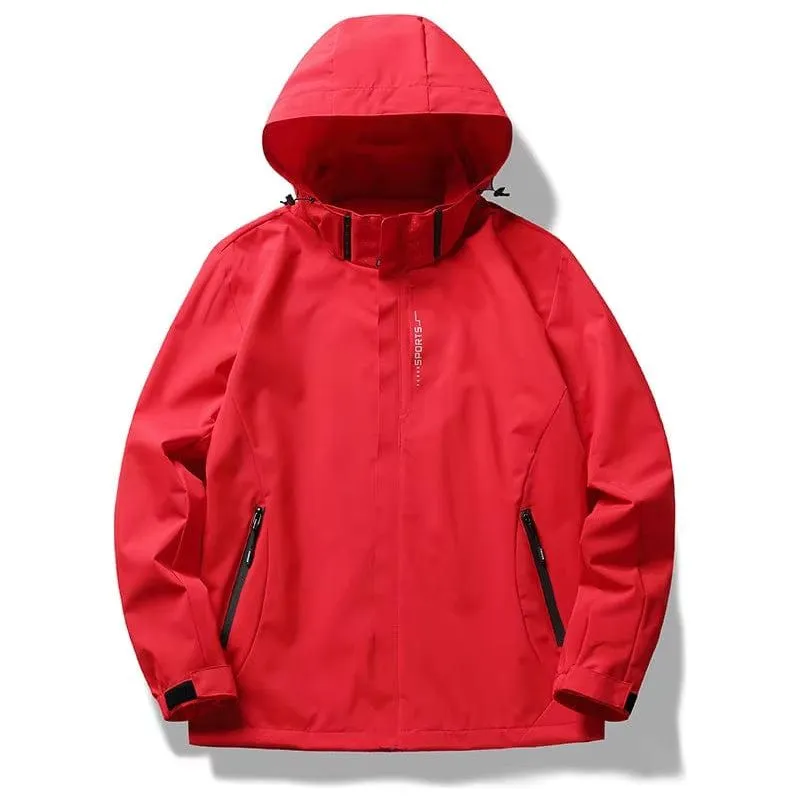 Men'S Lightweight Waterproof Rain Jacket, Hooded Shell Outdoor Raincoat Hiking Windbreaker Jacket Coat
