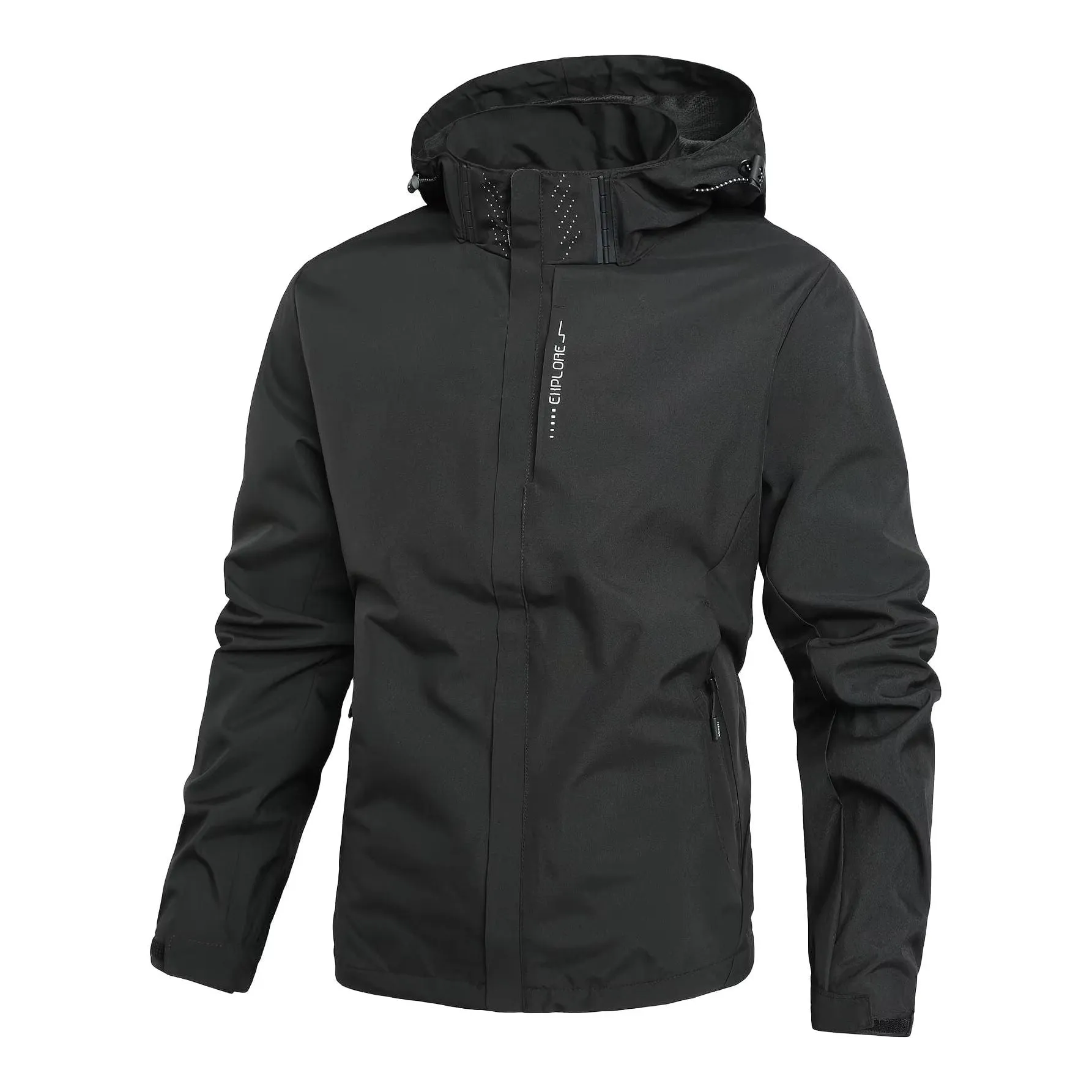 Men'S Lightweight Waterproof Rain Jacket, Hooded Shell Outdoor Raincoat Hiking Windbreaker Jacket Coat
