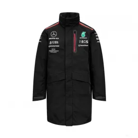 Mercedes Team Mens Rain Jacket, Black, 2023