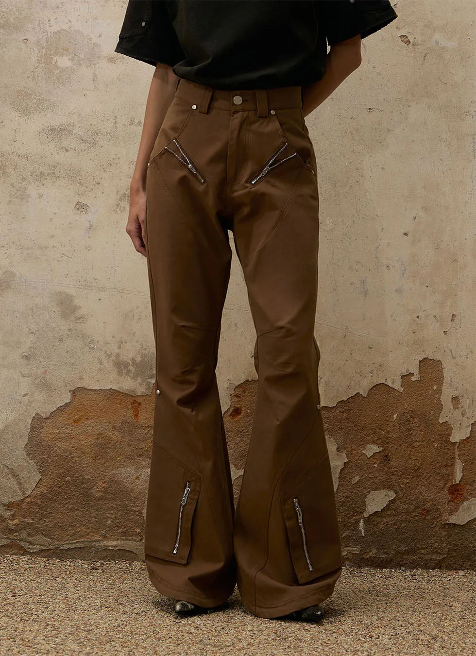 Micro Flare Slim Fit Cargo Pants
