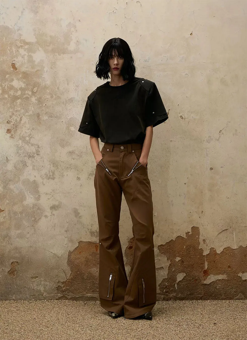 Micro Flare Slim Fit Cargo Pants