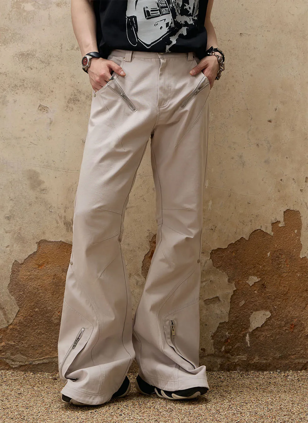 Micro Flare Slim Fit Cargo Pants