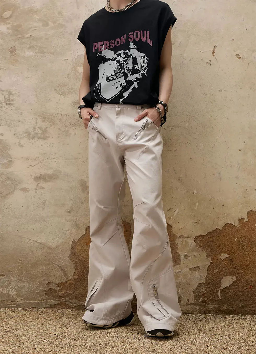 Micro Flare Slim Fit Cargo Pants