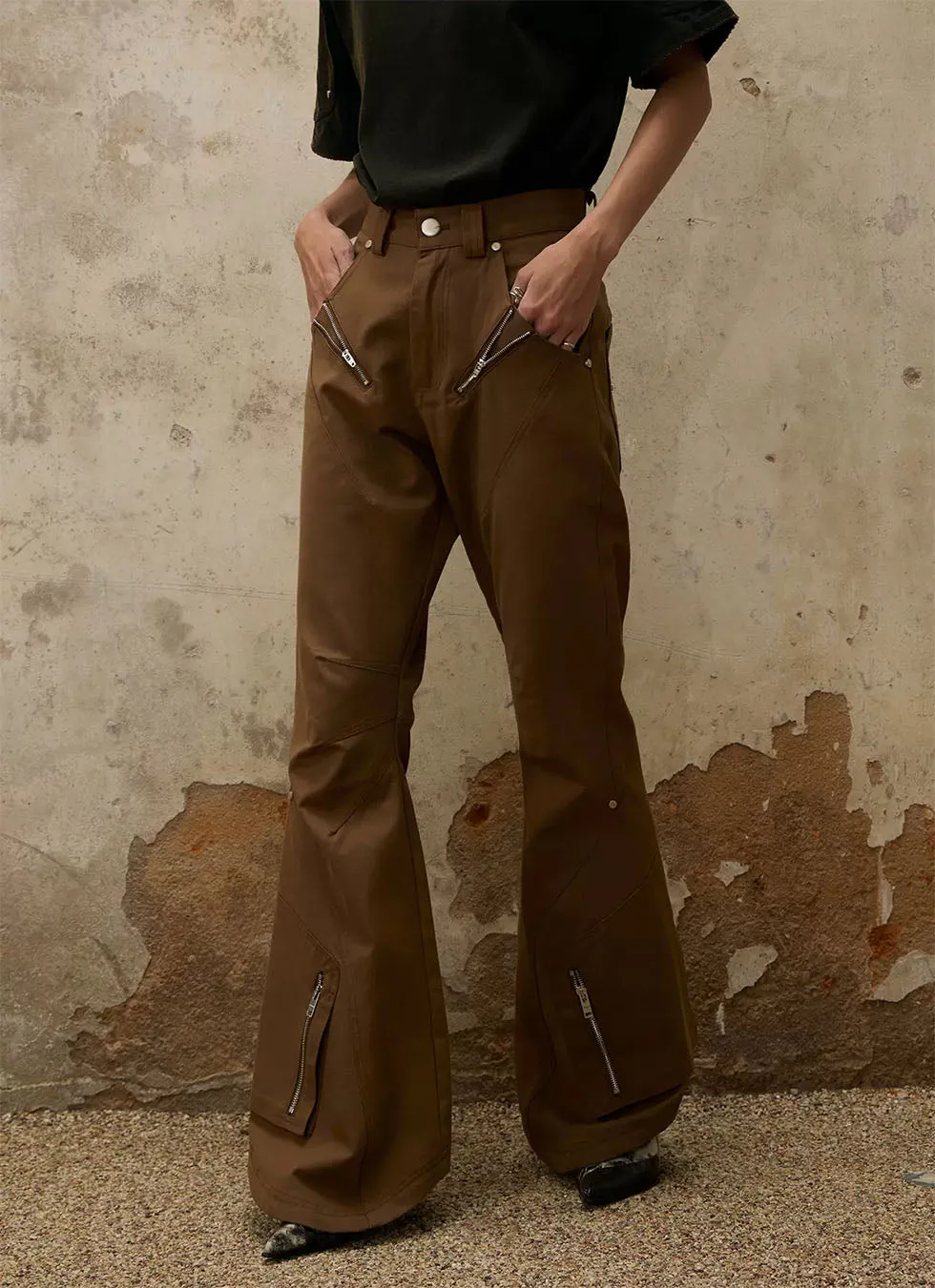 Micro Flare Slim Fit Cargo Pants