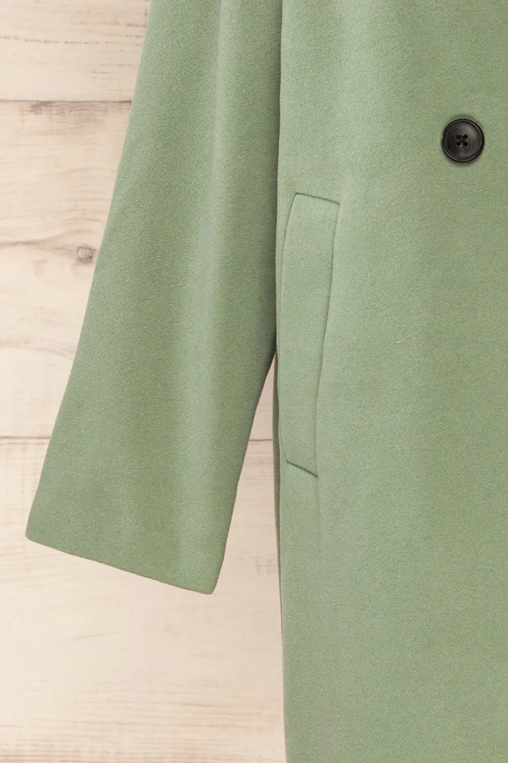 Nahaven Sage | Buttoned Trench Coat