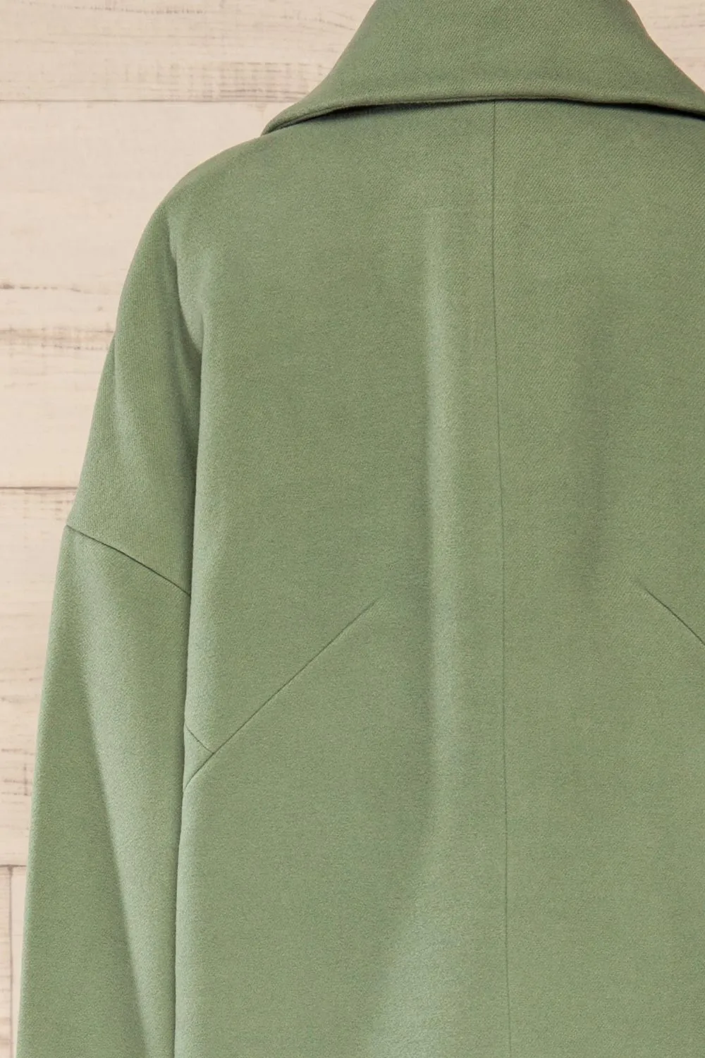 Nahaven Sage | Buttoned Trench Coat