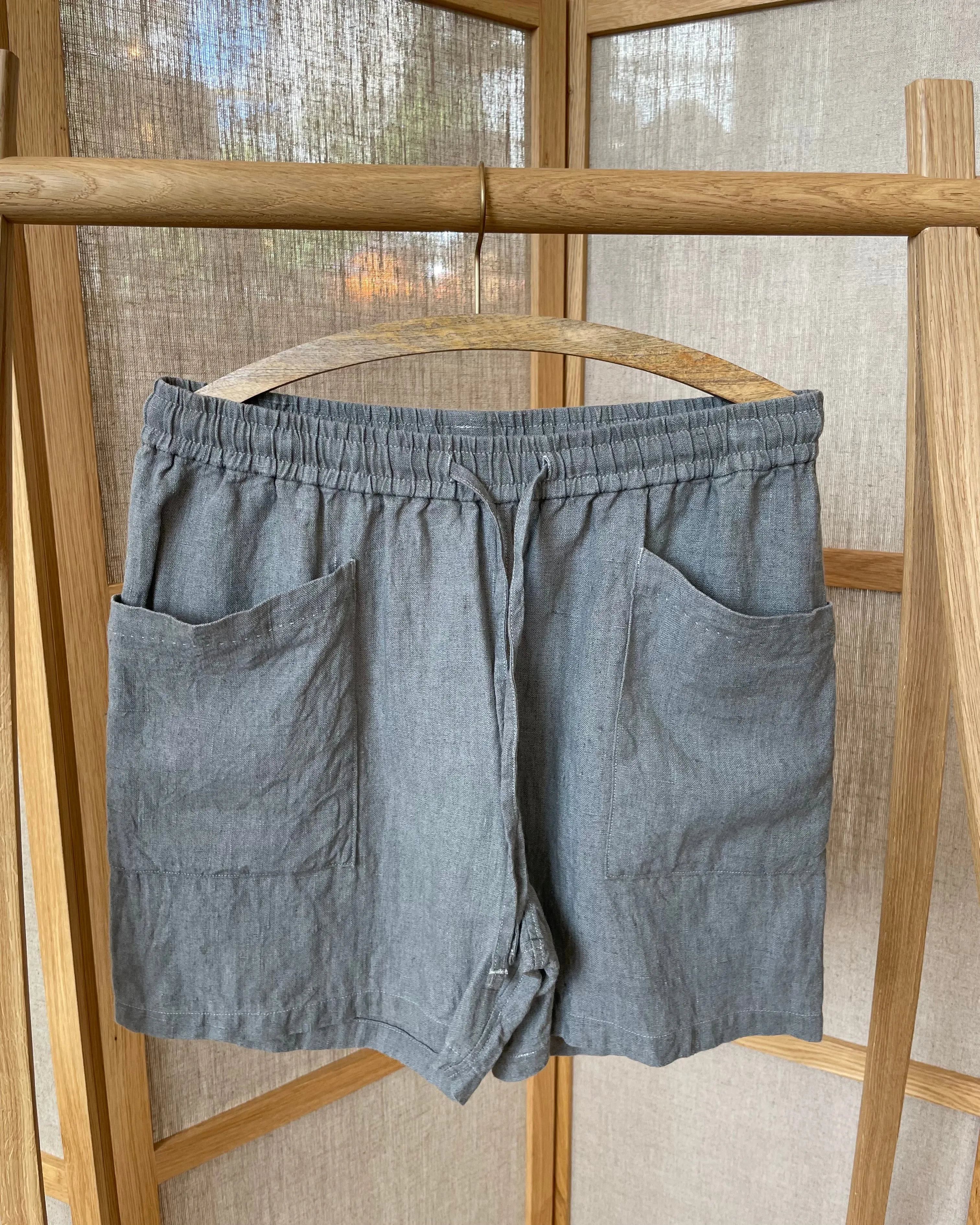 Oak Gall & Iron Hand-Dyed Hemp Easy Shorts