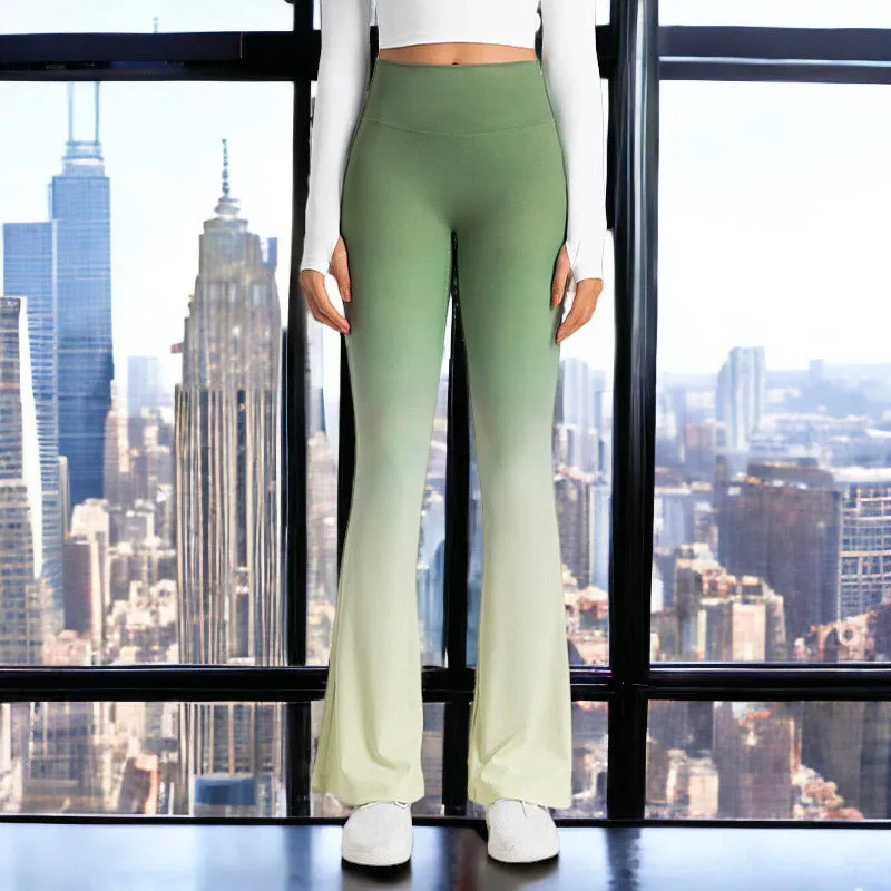 Ombre Print Flared Leggings by Anna-Kaci