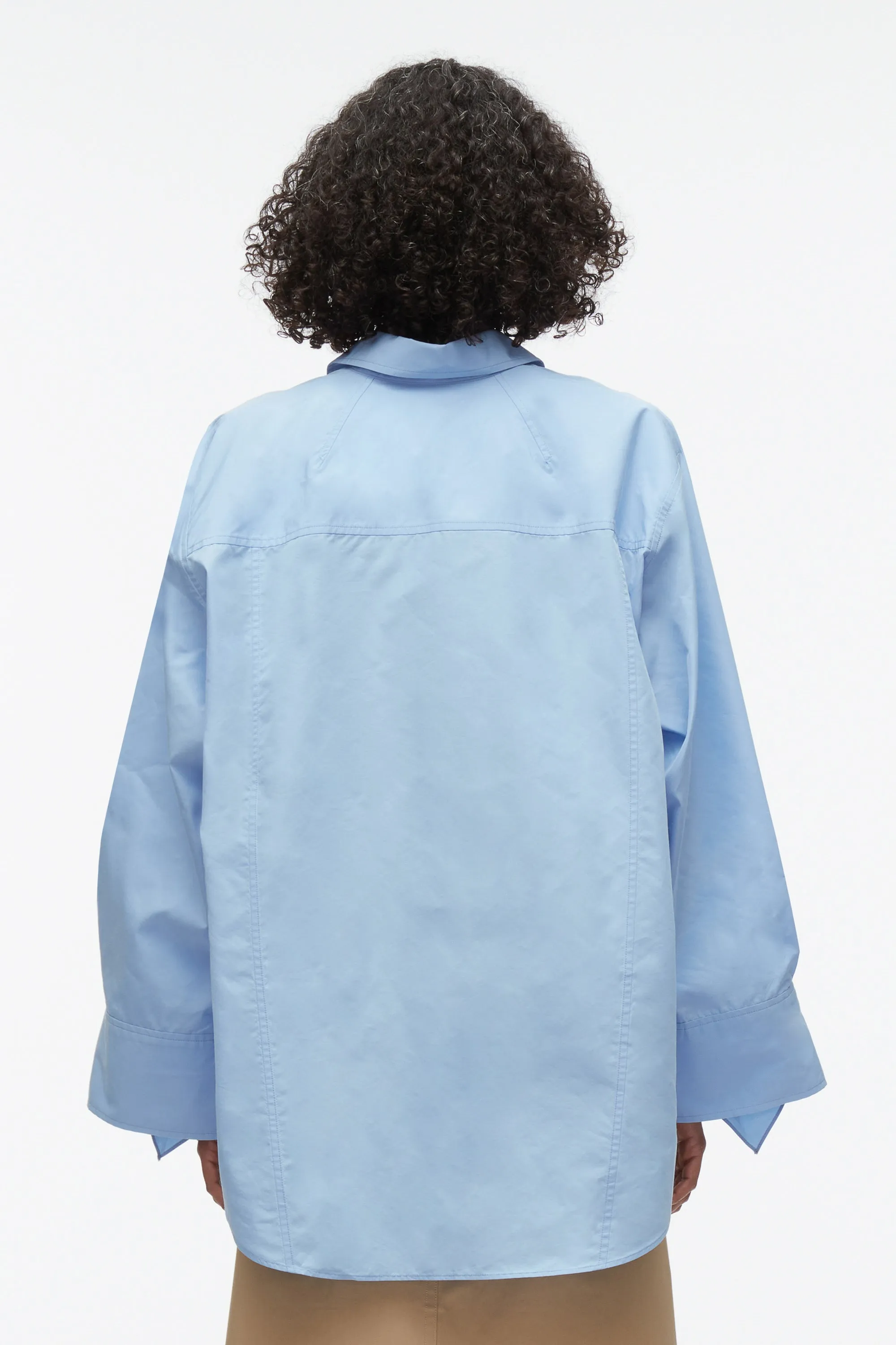 Oversize Shirt with Cascade Cuff