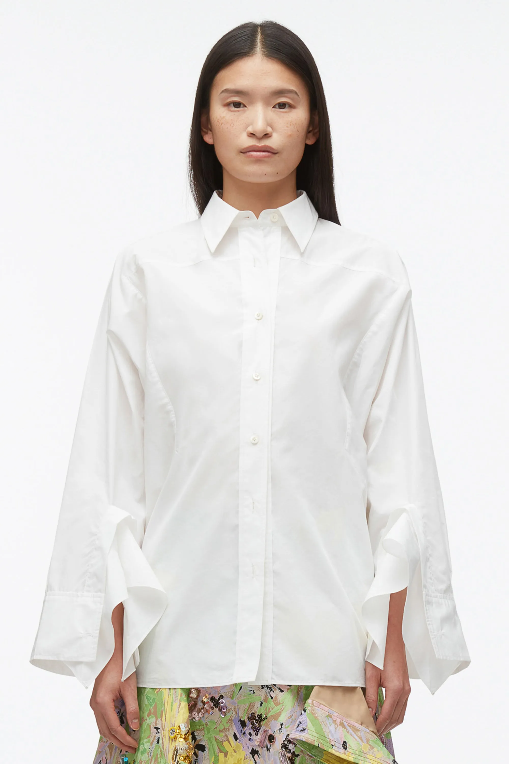 Oversize Shirt with Cascade Cuff