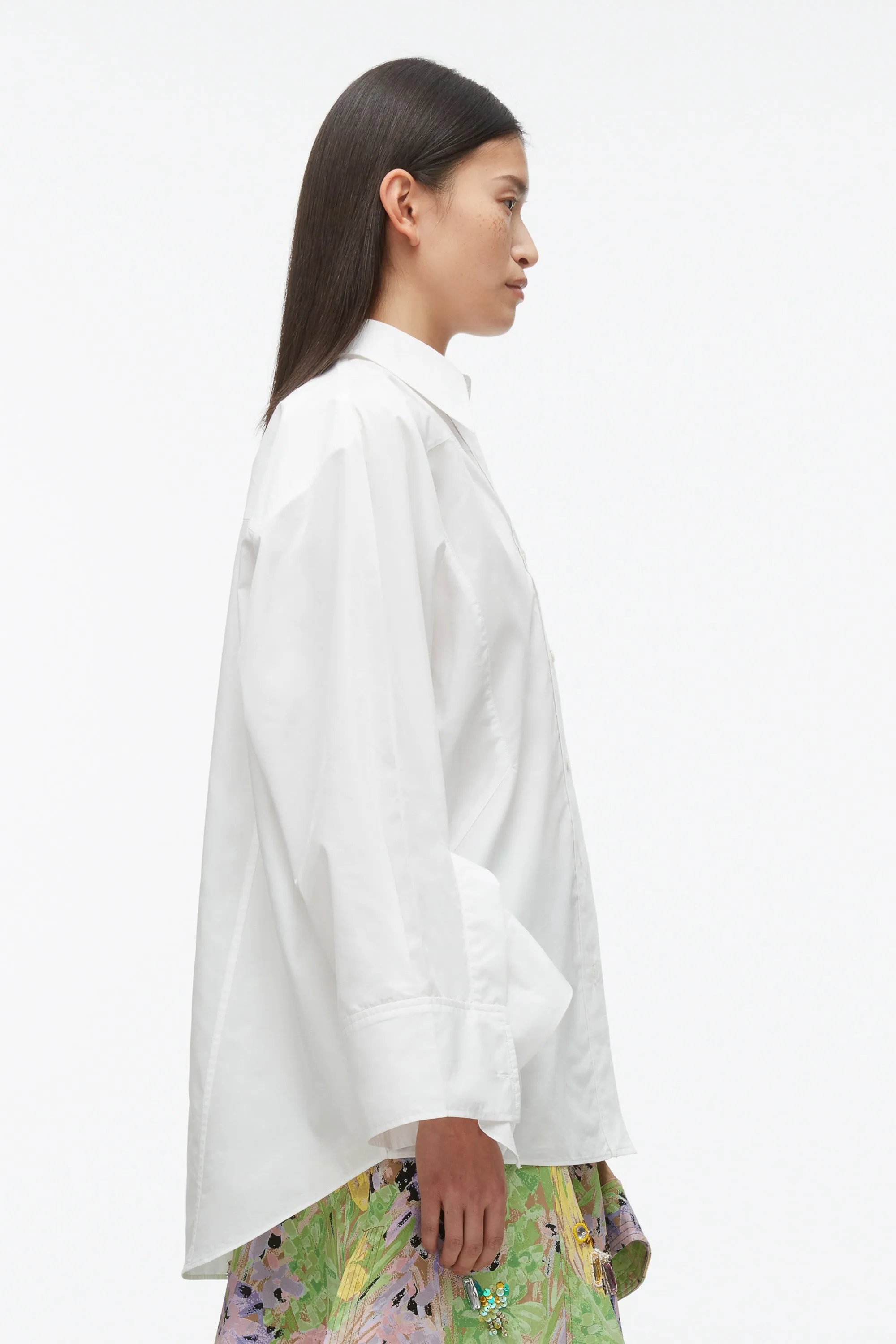 Oversize Shirt with Cascade Cuff