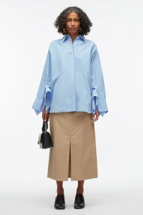 Oversize Shirt with Cascade Cuff