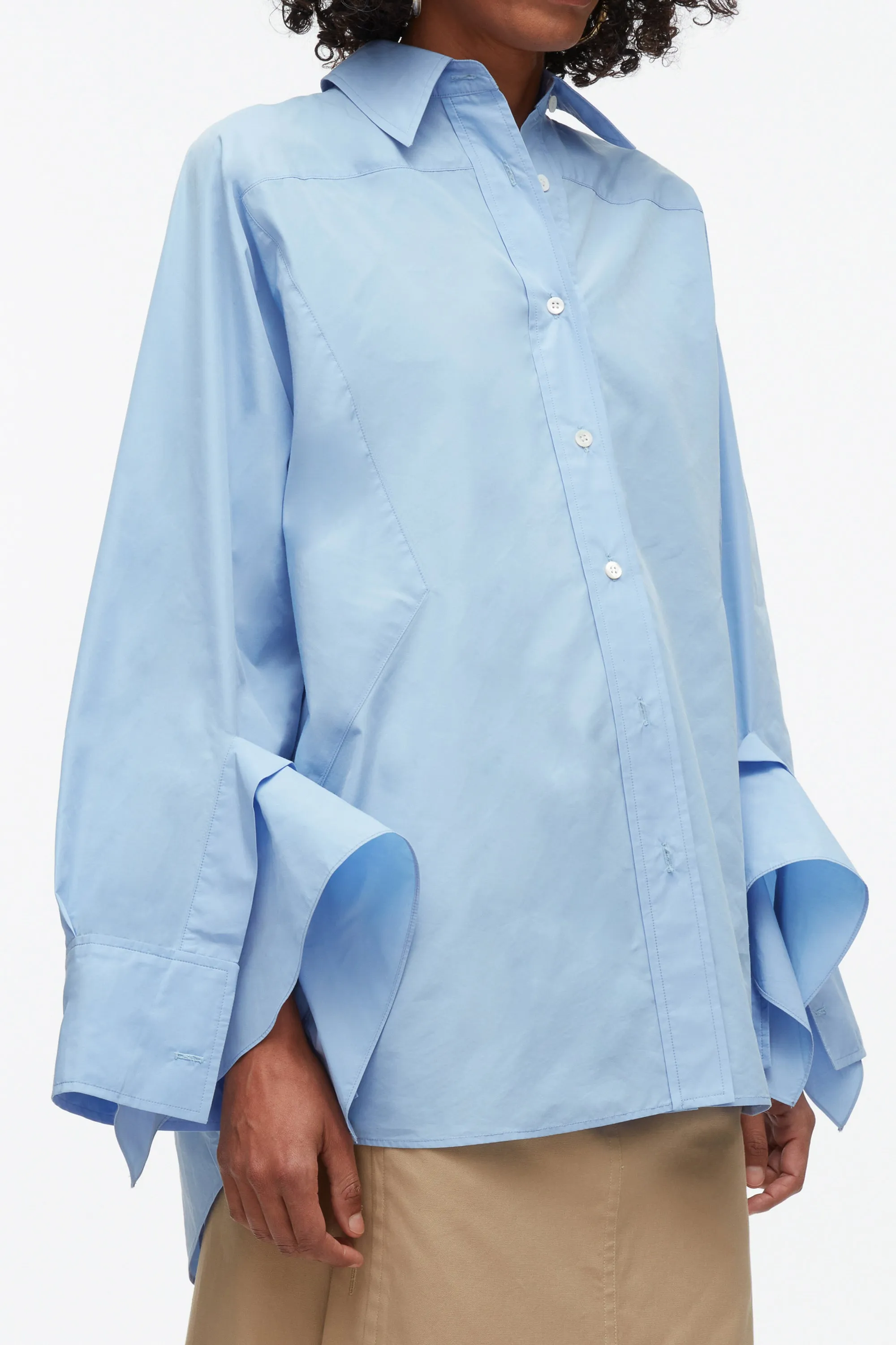 Oversize Shirt with Cascade Cuff