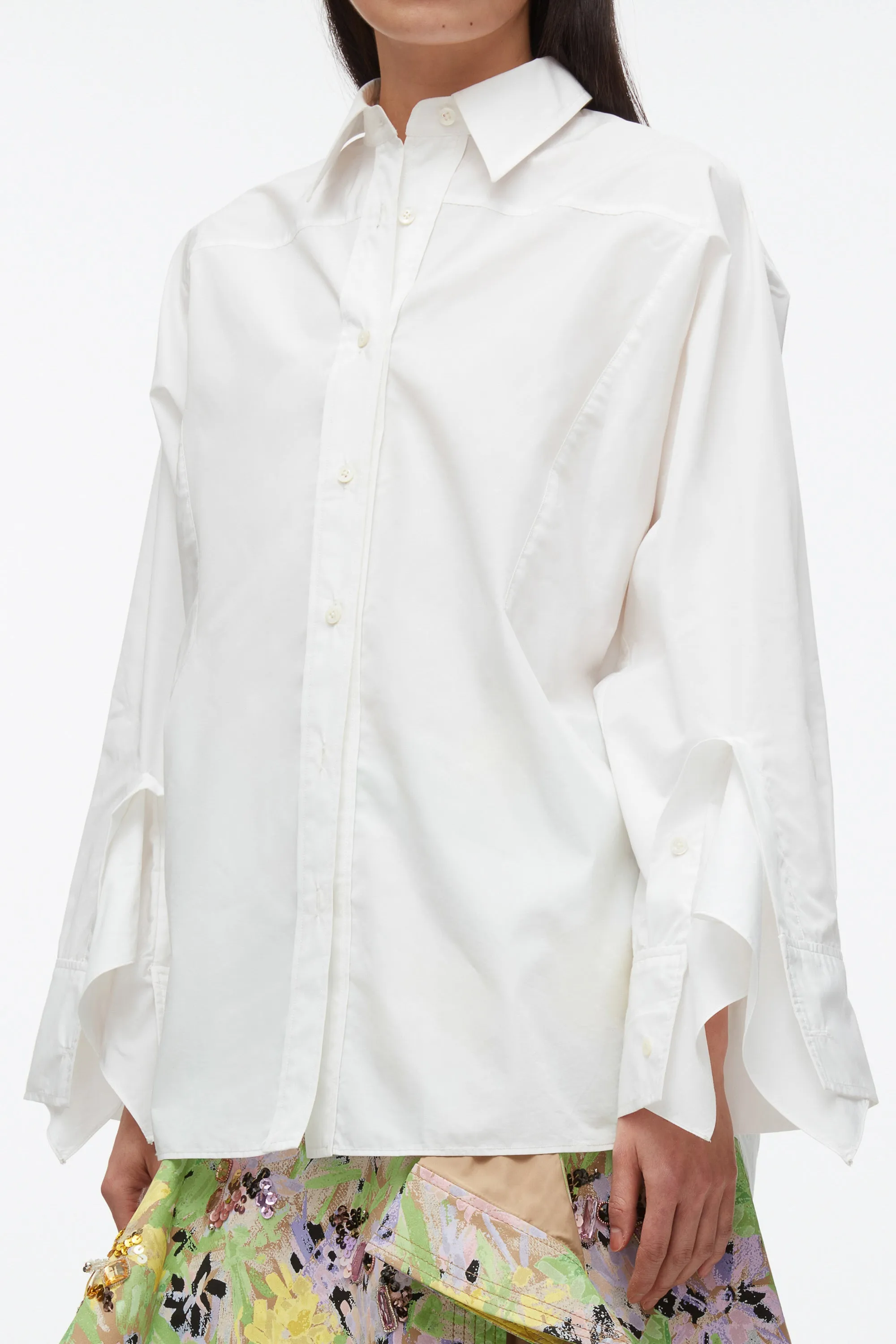 Oversize Shirt with Cascade Cuff