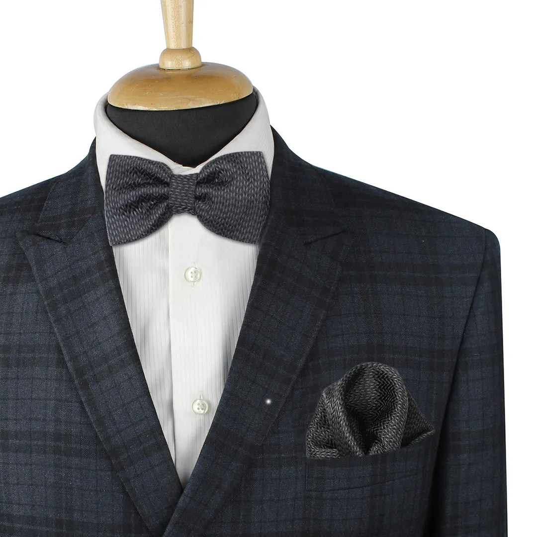 Peluche Regal Attire Black Cummerband & Bowtie Set