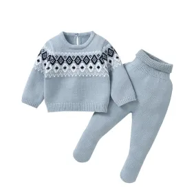 Petite Knit® Fair Isle Sweater & Trousers Set