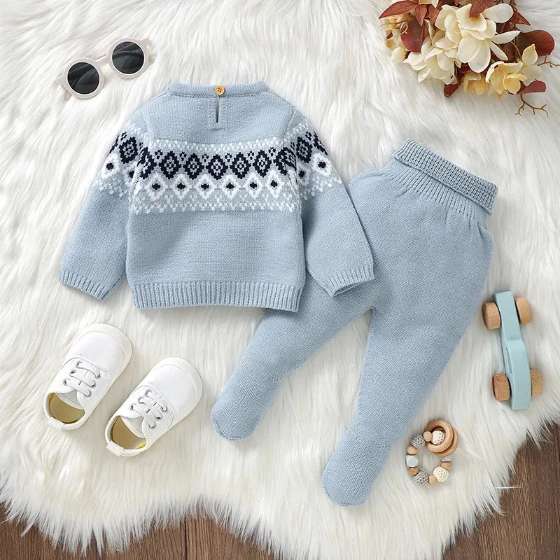 Petite Knit® Fair Isle Sweater & Trousers Set