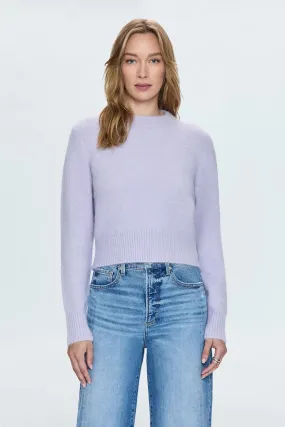PIS Sara Shrunken Crewneck Sweater in Heather Wisteria