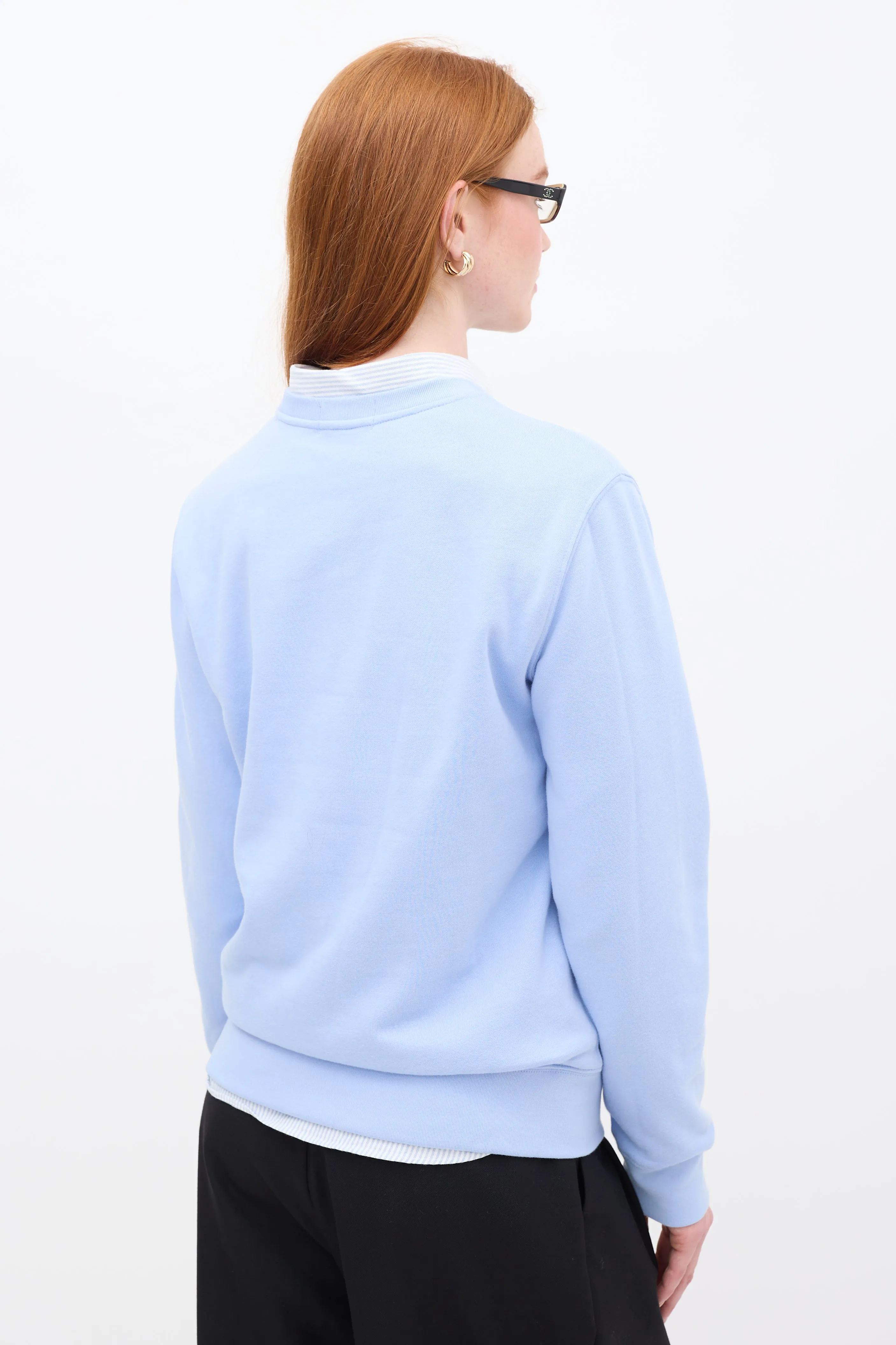 Polo Light Blue & Multicolour Graphic Crewneck