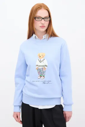 Polo Light Blue & Multicolour Graphic Crewneck