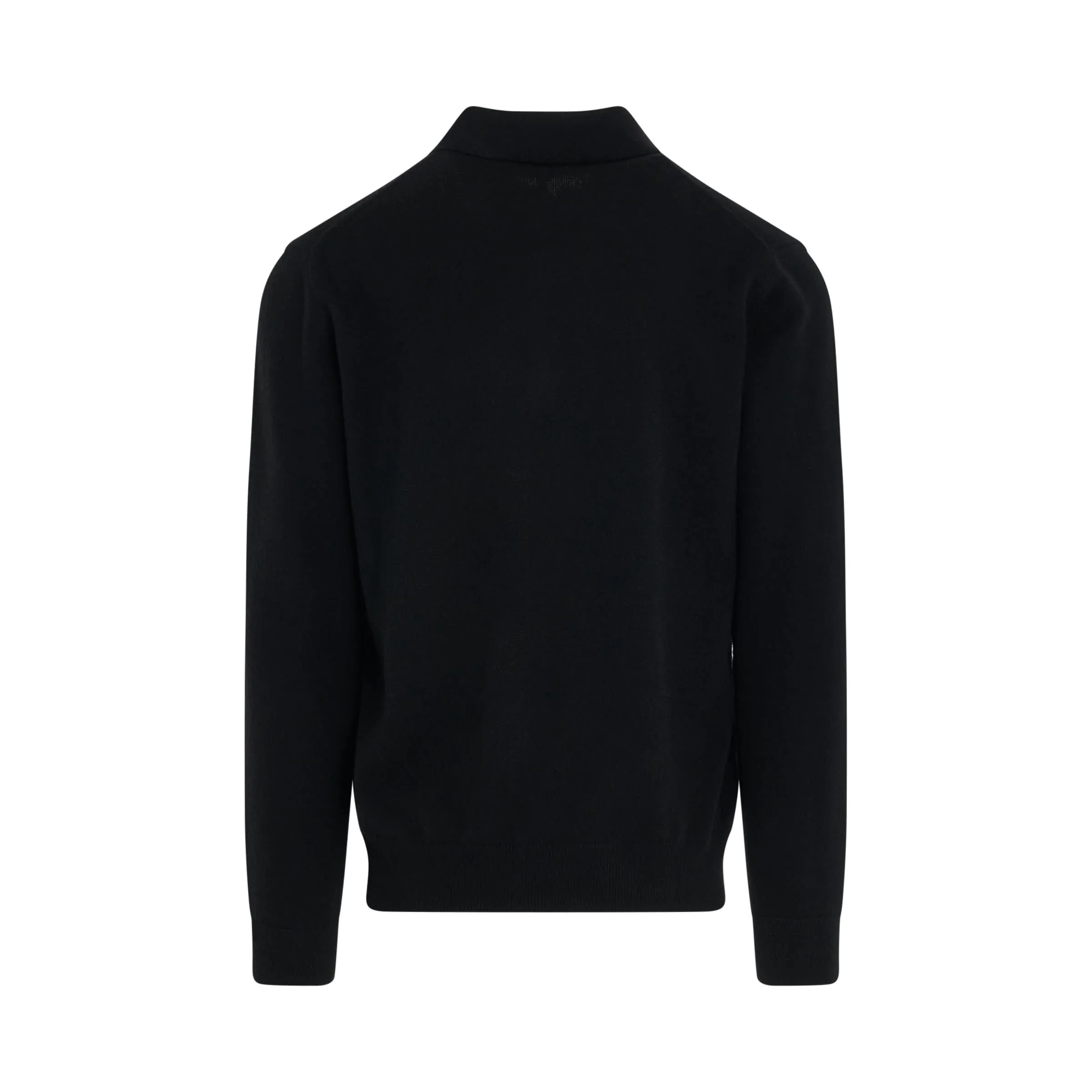 Polo Sweater in Black