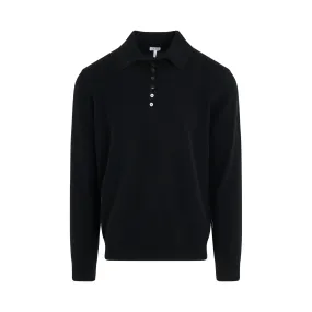 Polo Sweater in Black