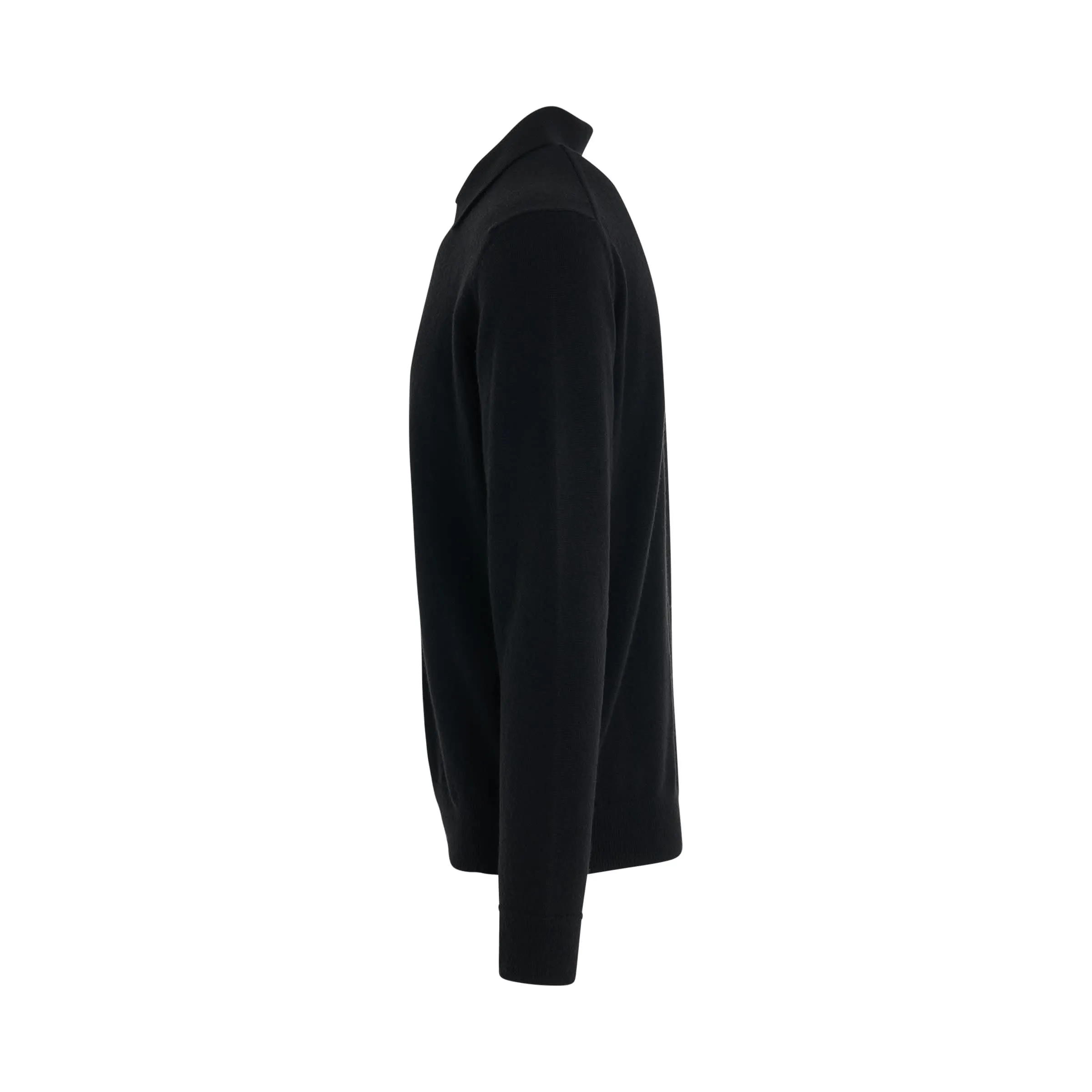 Polo Sweater in Black