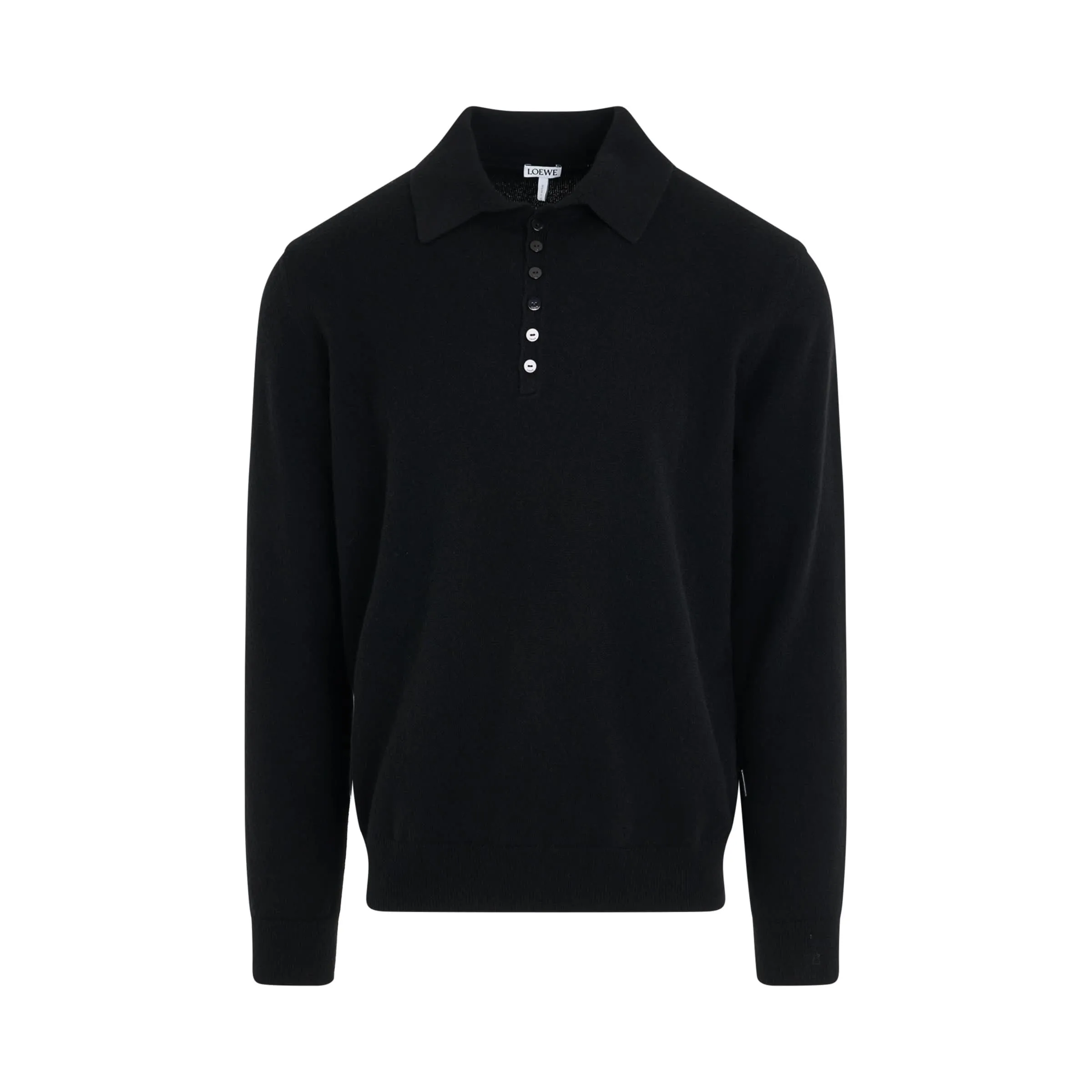 Polo Sweater in Black