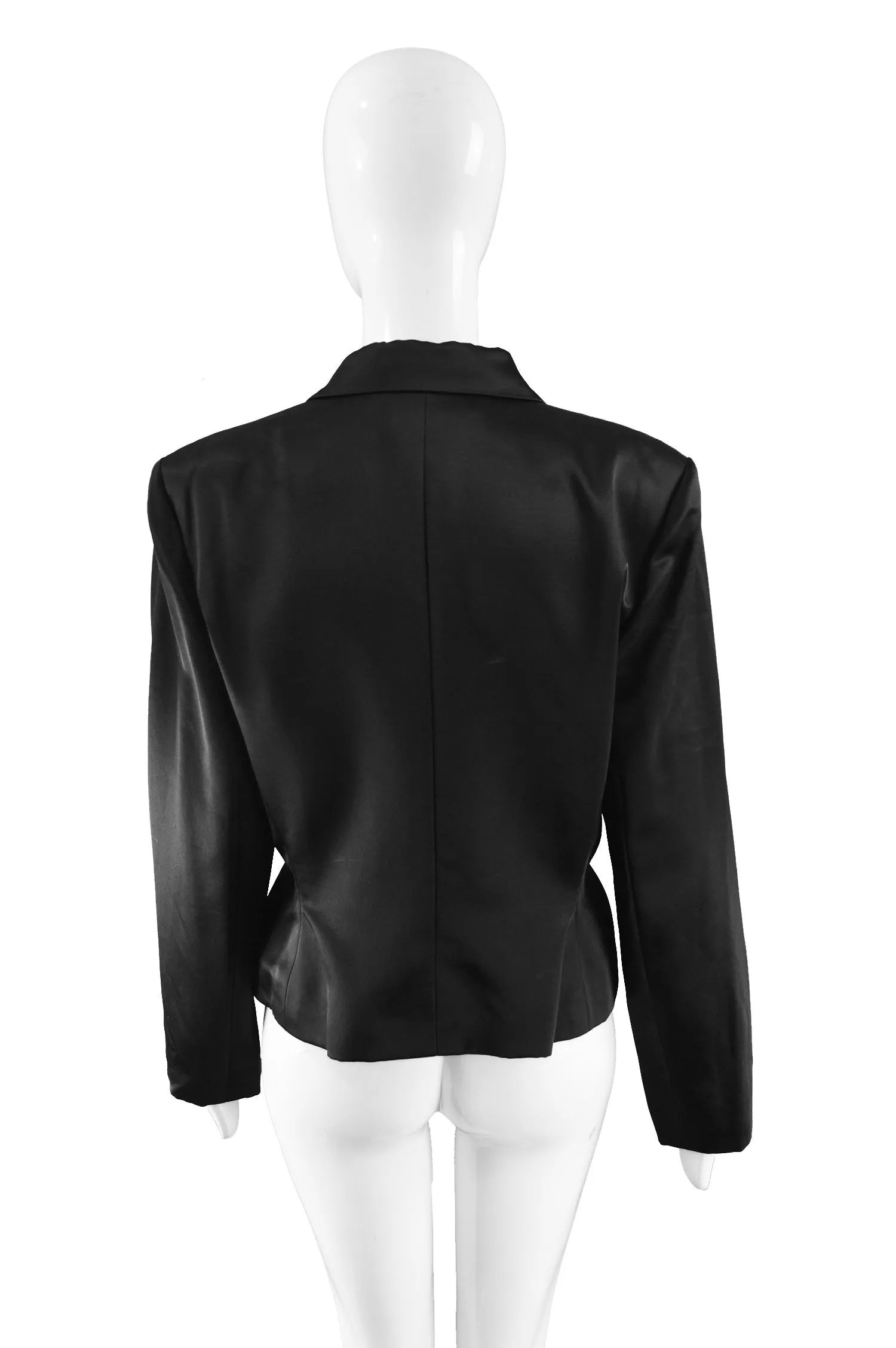 Preowned Black Satin Evening Jacket, 1996