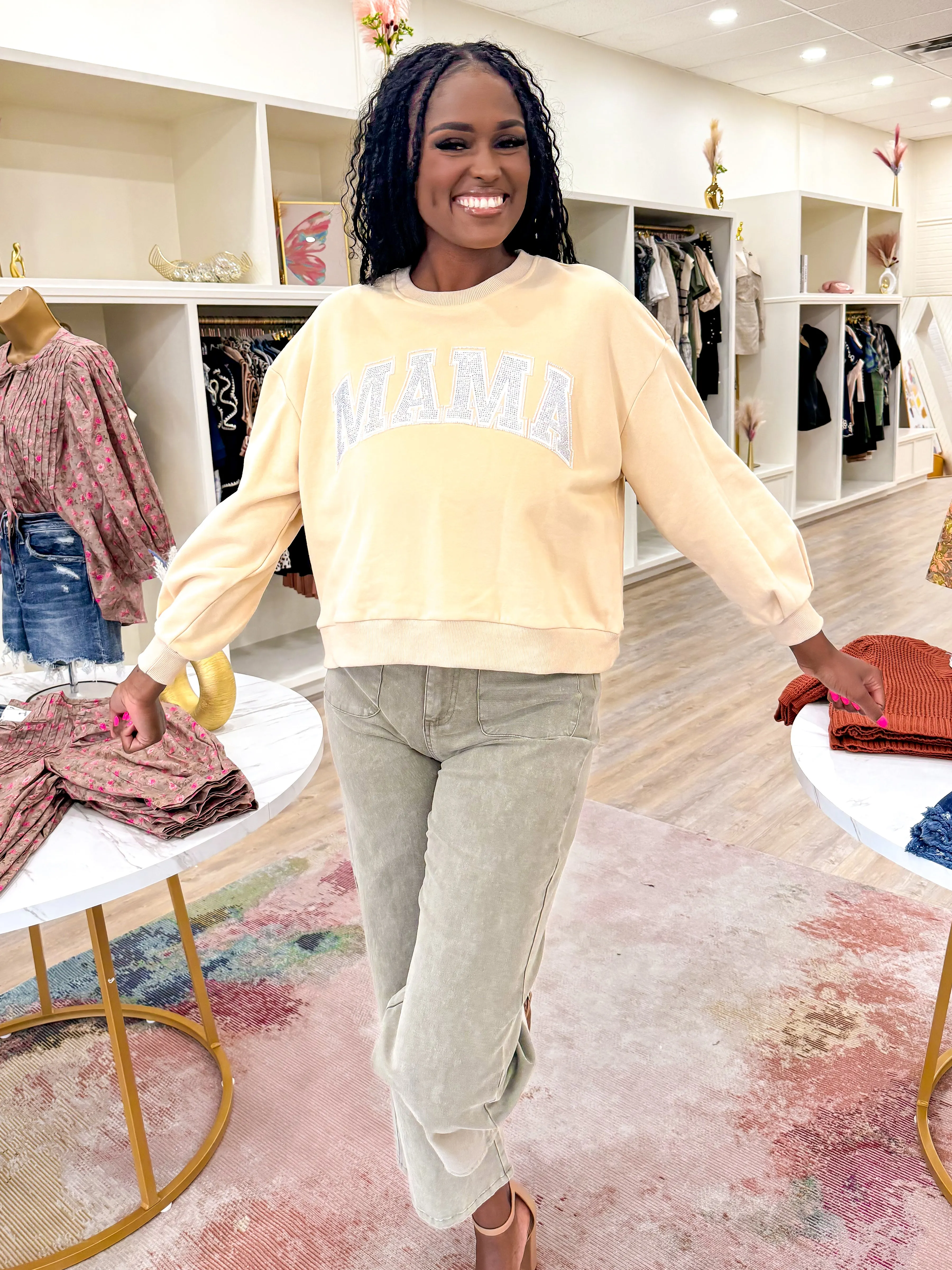 Queen Of Sparkles Mama Sweater