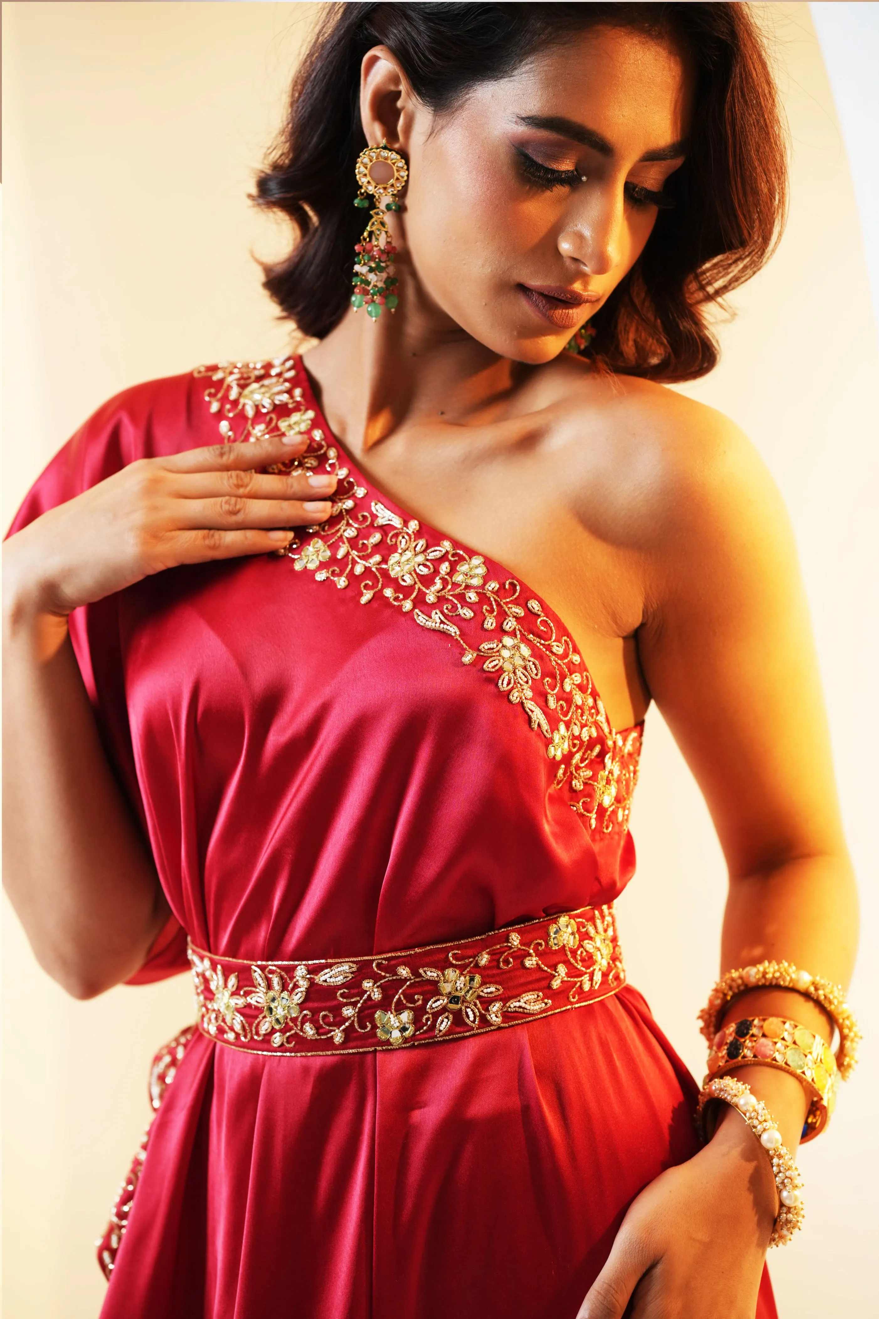 Rashika Sharma's drape care and flared pants set - Rent