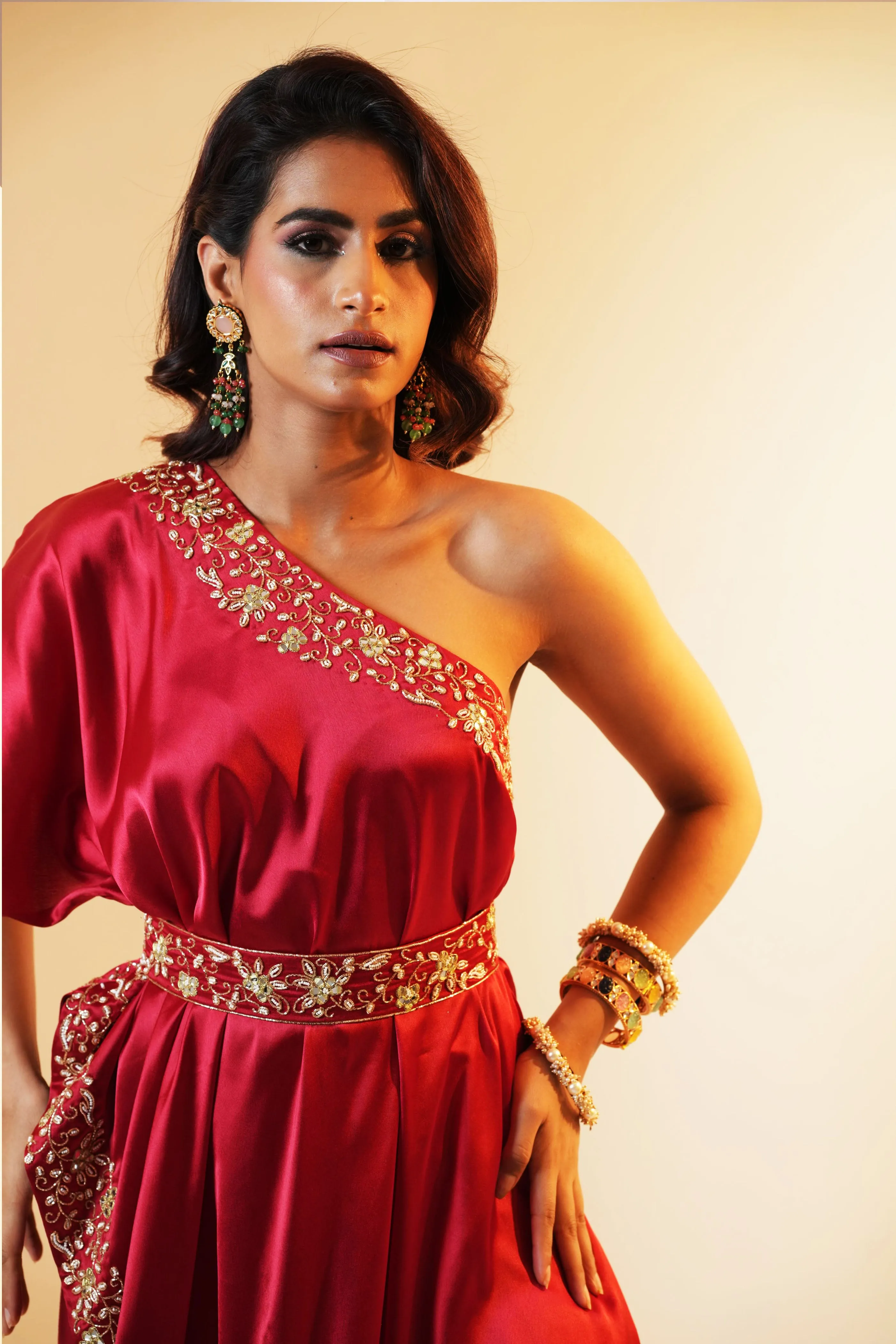 Rashika Sharma's drape care and flared pants set - Rent