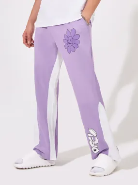 Retro Lavender Bell Bottom Jogger