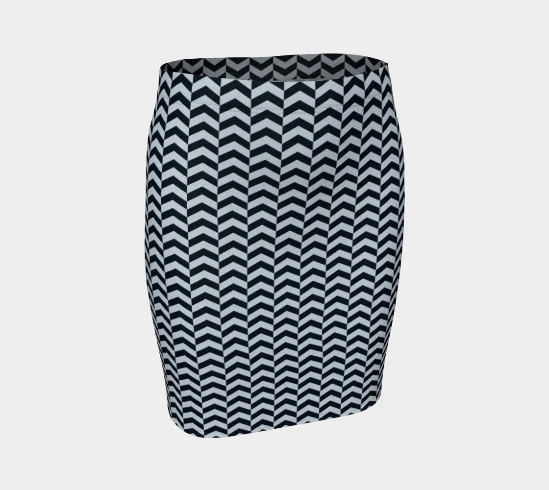 Sawtooth Fitted Skirt