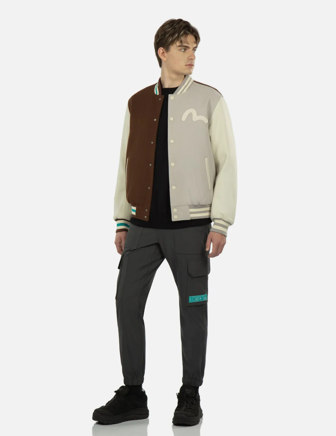 Seagull Print Cargo Pants