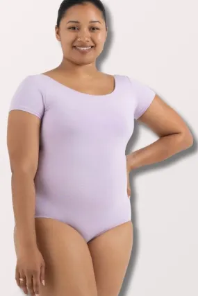 Short Sleeve Cotton/Lycra Leotard - Lavender