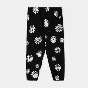 SP x Keith Haring White Flowers Joggers Mens Pants (Black/White)