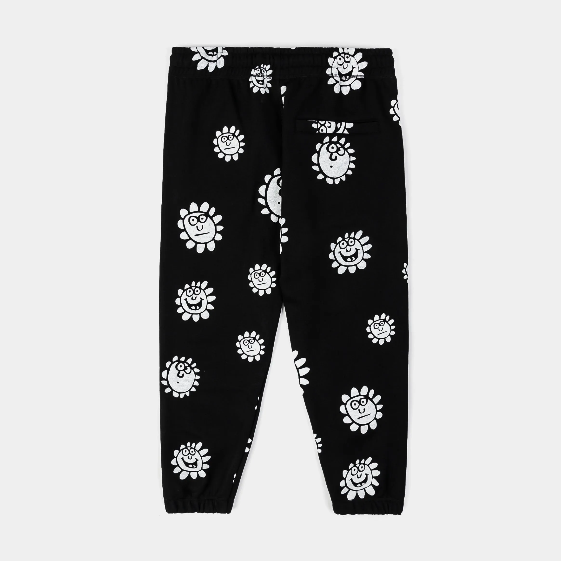 SP x Keith Haring White Flowers Joggers Mens Pants (Black/White)