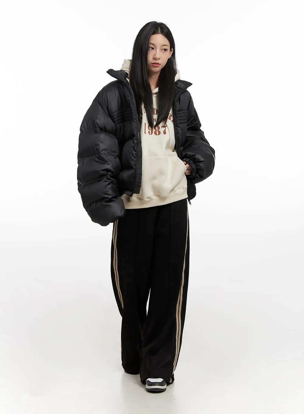 Suede Flared Wide Fit Pants CN428