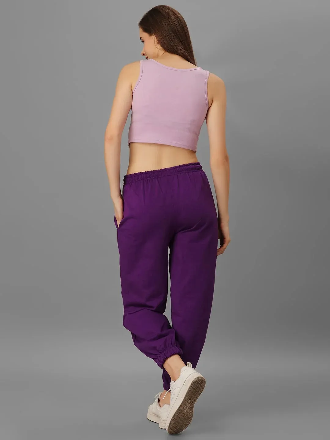 SXV Basic CO-ORDS set : lavender Corset Croptop And joggers Combo